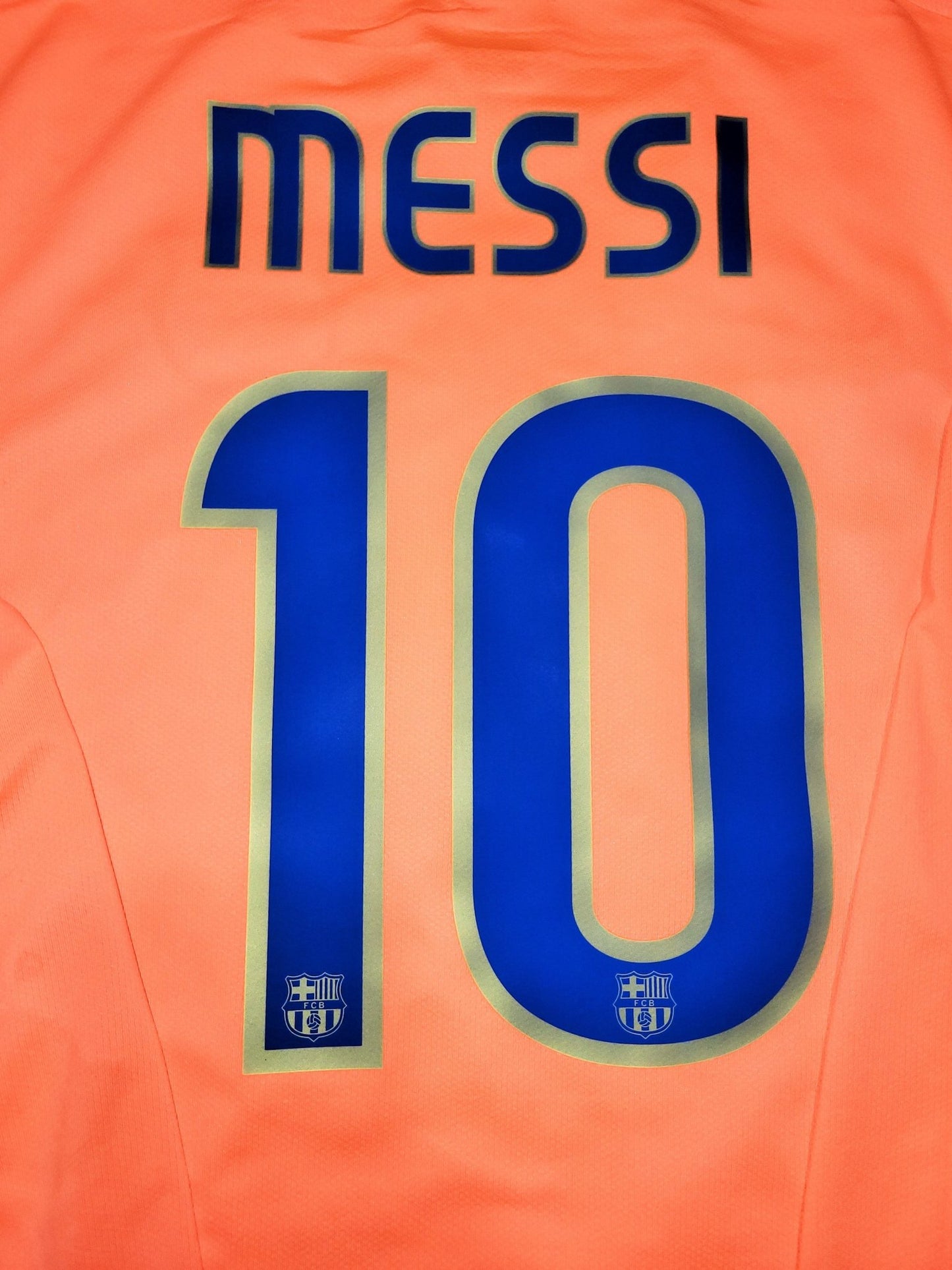 Messi Barcelona 2009 2010 Away Long Sleeve Soccer Jersey Shirt L SKU# 355021-870 Nike