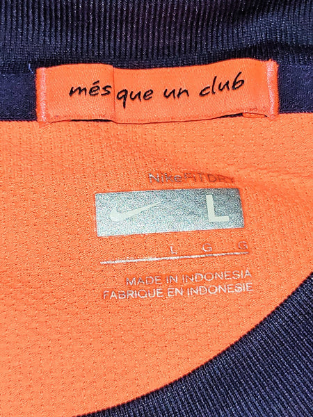 Messi Barcelona 2009 2010 Away Long Sleeve Soccer Jersey Shirt L SKU# 355021-870 Nike