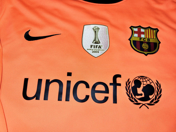 Messi Barcelona 2009 2010 Away Long Sleeve Soccer Jersey Shirt XL SKU# 355021-870 Nike