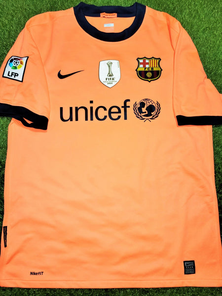Messi Barcelona 2009 2010 Away Soccer Jersey Shirt M SKU# 355020-870 Nike