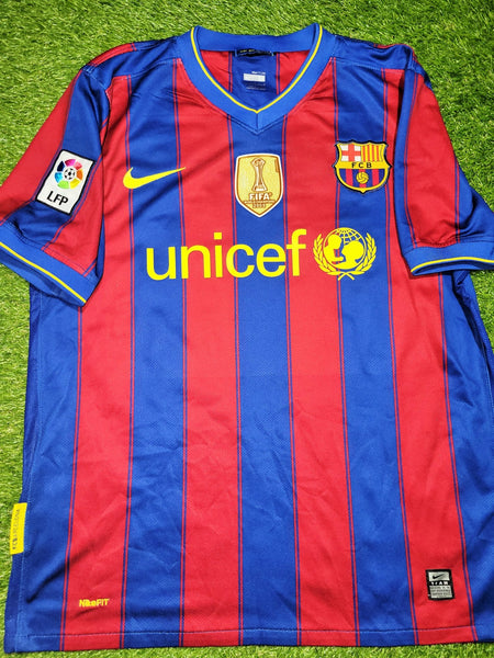 Messi Barcelona 2009 2010 Home Soccer Jersey Shirt M SKU# 343808-496 Nike