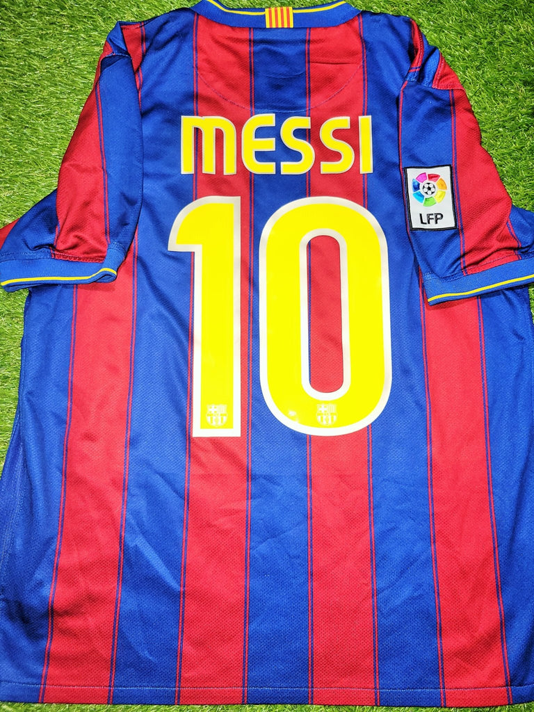 Messi Barcelona 2009 2010 Home Soccer Jersey Shirt M SKU# 343808-496 Nike