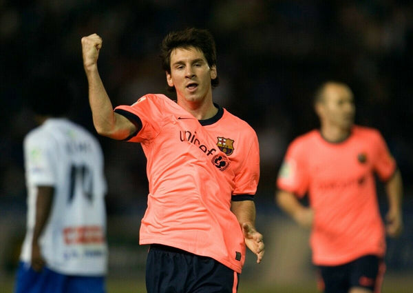Messi Barcelona  2009 2010 Pink Long Sleeve Jersey Shirt Camiseta Trikot S - foreversoccerjerseys