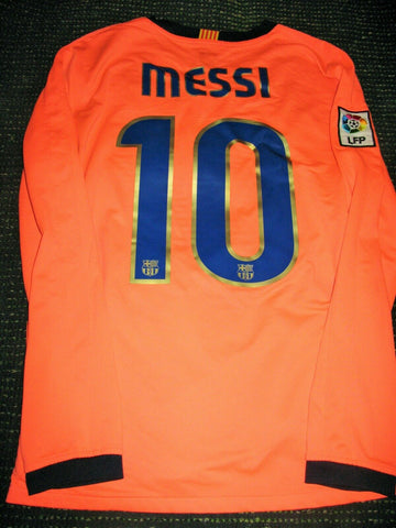 Messi Barcelona  2009 2010 Pink Long Sleeve Jersey Shirt Camiseta Trikot S - foreversoccerjerseys