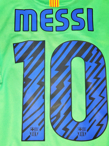Messi Barcelona 2010 2011 Away Soccer Jersey Shirt L SKU# 382358-310 Nike