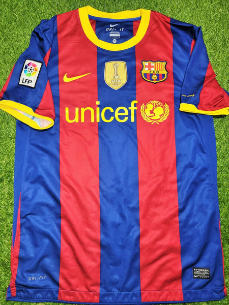 Messi Barcelona 2010 2011 Home Soccer Jersey Shirt M SKU# 382354-488 Nike