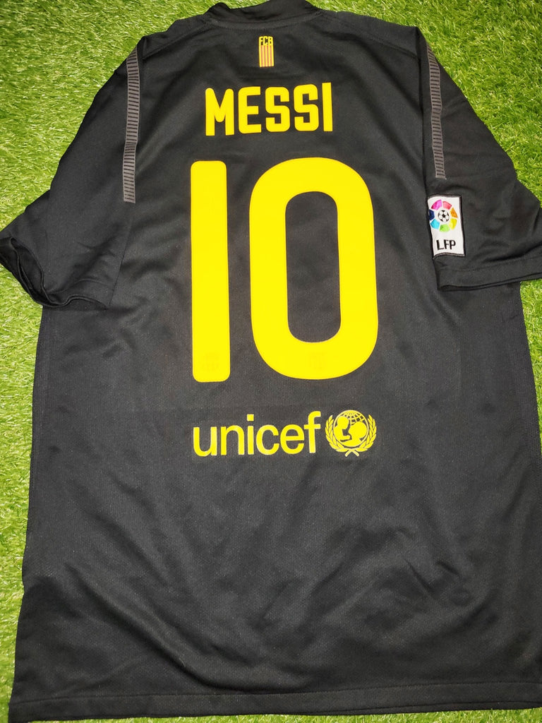 Messi Barcelona 2011 2012 Away Soccer Jersey Shirt L SKU# 419880-010 Nike