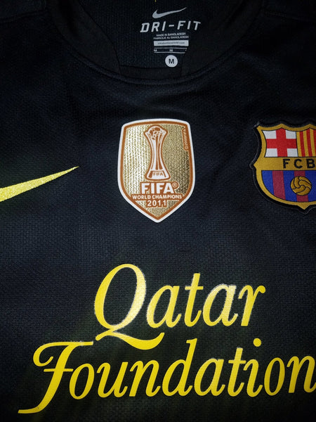 Messi Barcelona 2011 2012 Black Long Sleeve Jersey Shirt Camiseta Trikot M SKU# 419881-010 foreversoccerjerseys