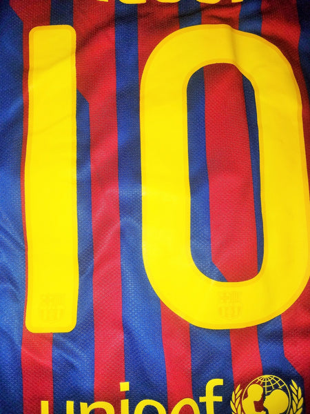 Messi Barcelona 2011 2012 Long Sleeve Jersey Shirt Camiseta Maglia M SKU# 419878-486 foreversoccerjerseys