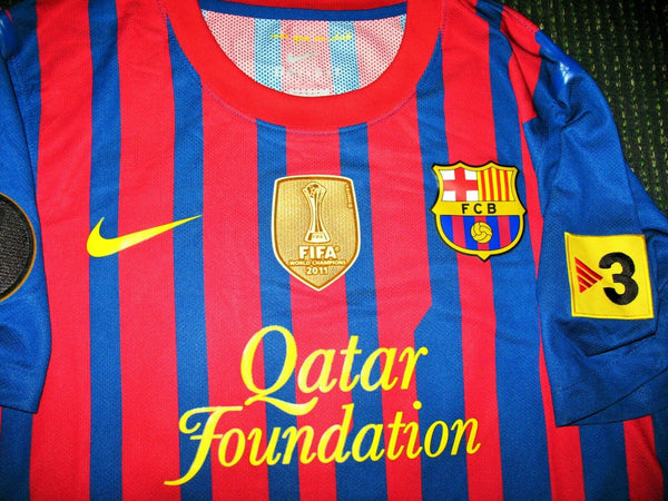 Messi Barcelona 2011 2012 MATCH ISSUED COPA DEL REY FINAL Jersey Shirt Camiseta L - foreversoccerjerseys