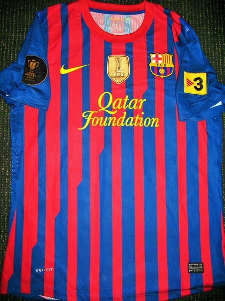 Messi Barcelona 2011 2012 MATCH ISSUED COPA DEL REY FINAL Jersey Shirt Camiseta L - foreversoccerjerseys