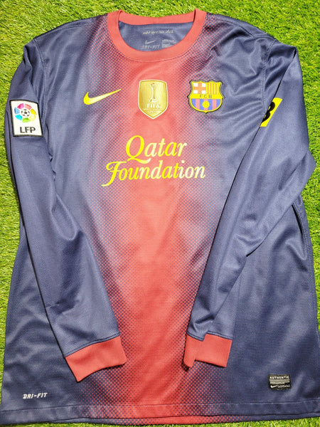 Messi Barcelona 2012 2013 Home Long Sleeve Jersey Shirt Camiseta L SKU# 478324-410 Nike