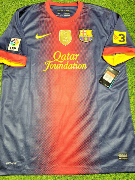 Messi Barcelona 2012 2013 Home Soccer Jersey Shirt BNWT L SKU# 478323-410 Nike