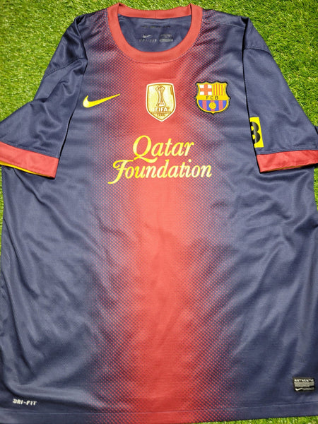 Messi Barcelona 2012 2013 Home Soccer Jersey Shirt XL SKU# 478323-410 Nike