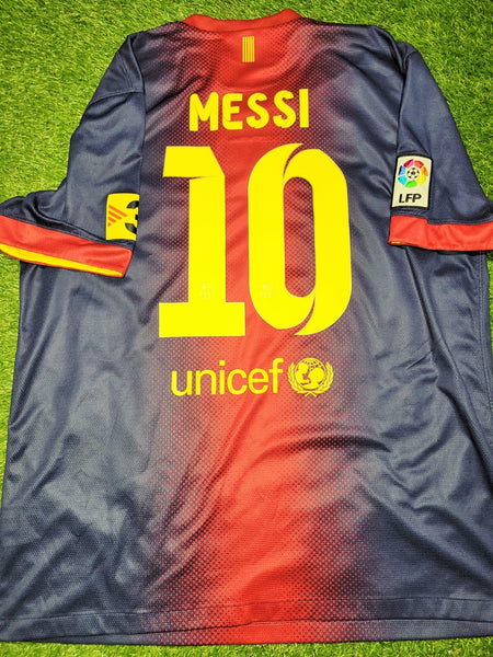 Messi Barcelona 2012 2013 Home Soccer Jersey Shirt XL SKU# 478323-410 Nike