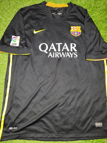 Messi Barcelona 2013 2014 Black Third Soccer Jersey Shirt Camiseta XL SKU# 532824-013 Nike