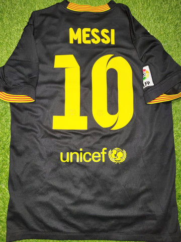 Messi Barcelona 2013 2014 Black Third Soccer Jersey Shirt M SKU# 532824-013 Nike