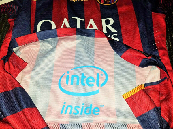 Messi Barcelona 2013 2014 MATCH ISSUED Jersey Shirt Camiseta Maglia L - foreversoccerjerseys