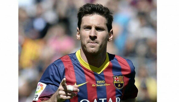 Messi Barcelona 2013 2014 MATCH ISSUED Jersey Shirt Camiseta Maglia L - foreversoccerjerseys
