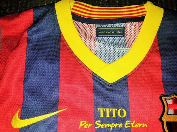 Messi Barcelona 2013 2014 MATCH ISSUED Jersey Shirt Camiseta Maglia L - foreversoccerjerseys
