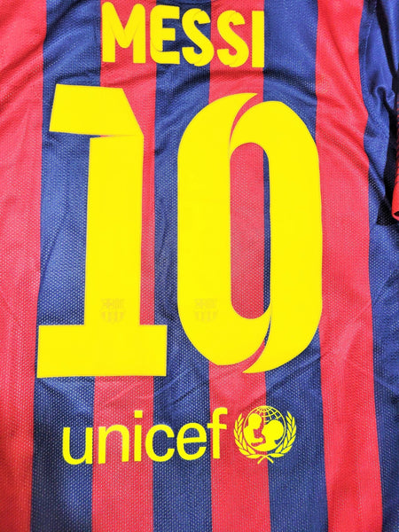 Messi Barcelona 2013 2014 PLAYER ISSUE CHINESE NEW YEAR Soccer Jersey Shirt BNWT M Nike