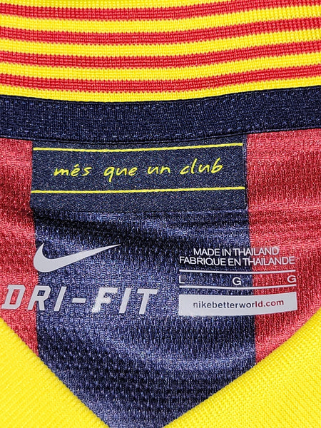 Messi Barcelona 2013 2014 UEFA Home Long Sleeve Soccer Jersey Shirt BNWT L SKU# 547926-413 Nike