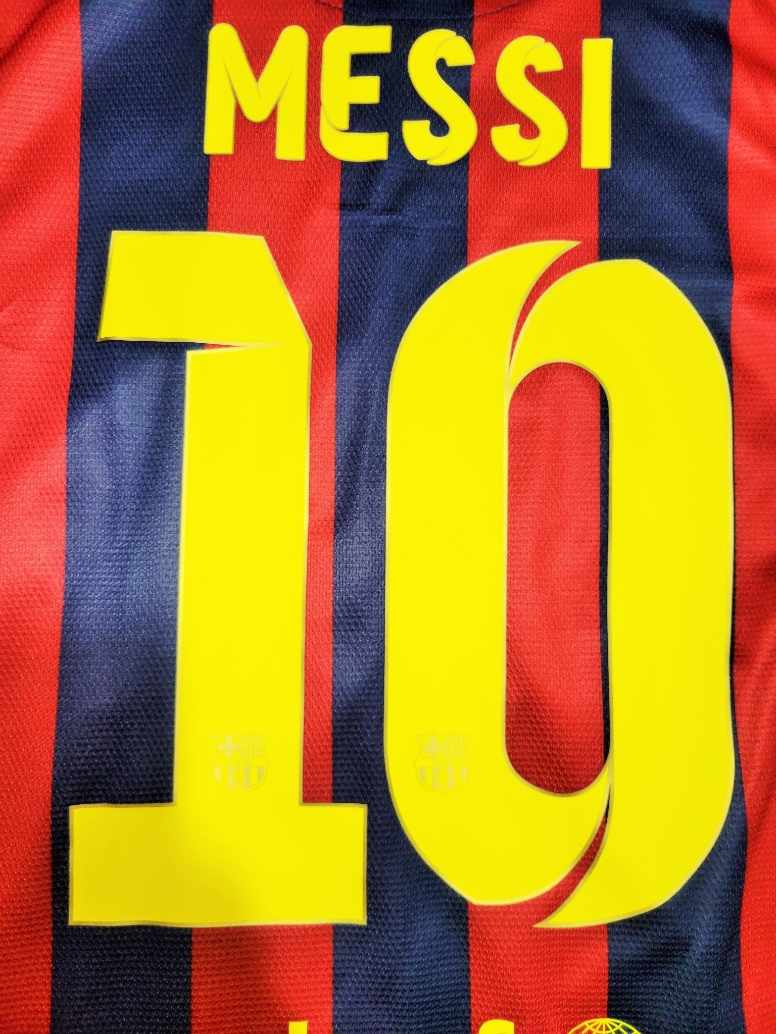 Messi Barcelona 2013 2014 UEFA Home Long Sleeve Soccer Jersey Shirt BNWT L SKU# 547926-413 Nike