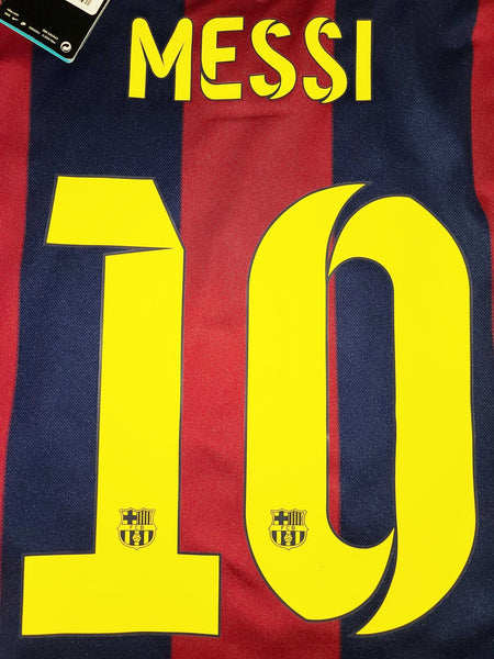 Messi Barcelona 2014 2015 COPA DEL REY FINAL TREBLE SEASON Jersey Shirt Camiseta BNWT XL SKU# 610594-422 foreversoccerjerseys