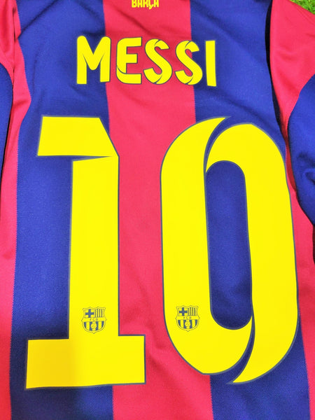 Messi Barcelona 2014 2015 COPA DEL REY FINAL TREBLE SEASON Soccer Home Jersey Shirt M SKU# 610594-422 Nike