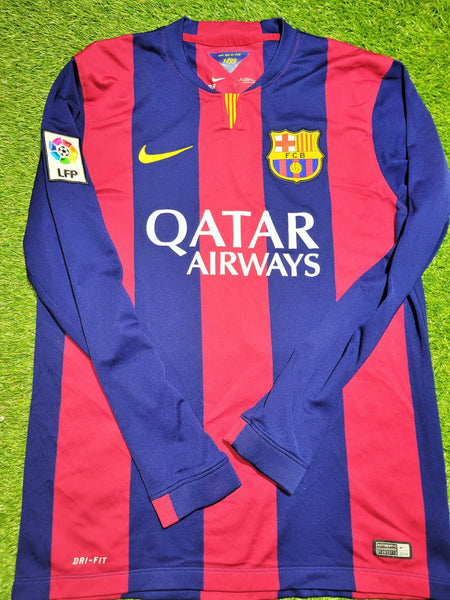 Messi Barcelona 2014 2015 TREBLE SEASON Home Jersey Shirt Camiseta M SKU# 618737-422 Nike