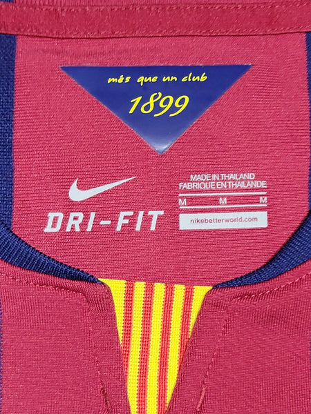 Messi Barcelona 2014 2015 TREBLE SEASON Home Soccer Jersey Shirt M SKU# 610594-422 Nike