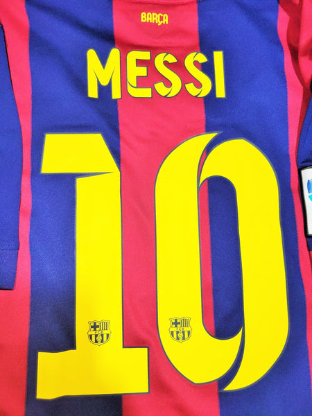 Messi Barcelona 2014 2015 TREBLE SEASON Jersey Shirt Camiseta L SKU# 610594-422 Nike