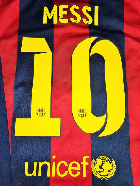 Messi Barcelona 2014 2015 TREBLE SEASON Jersey Shirt Camiseta L SKU# 618737-422 foreversoccerjerseys