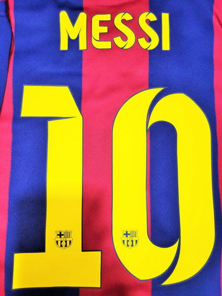 Messi Barcelona 2014 2015 TREBLE SEASON Soccer Jersey Shirt XL SKU# 610594-422 Nike