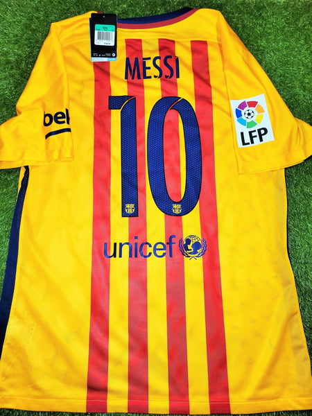 Messi Barcelona 2015 2016 PLAYER ISSUE SENYERA Away Jersey Shirt Camiseta BNWT XL SKU# 739659-740 Nike