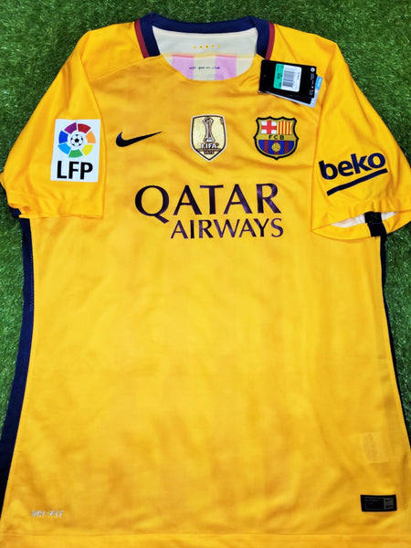 Messi Barcelona 2015 2016 PLAYER ISSUE SENYERA Away Jersey Shirt Camiseta BNWT XL SKU# 739659-740 Nike