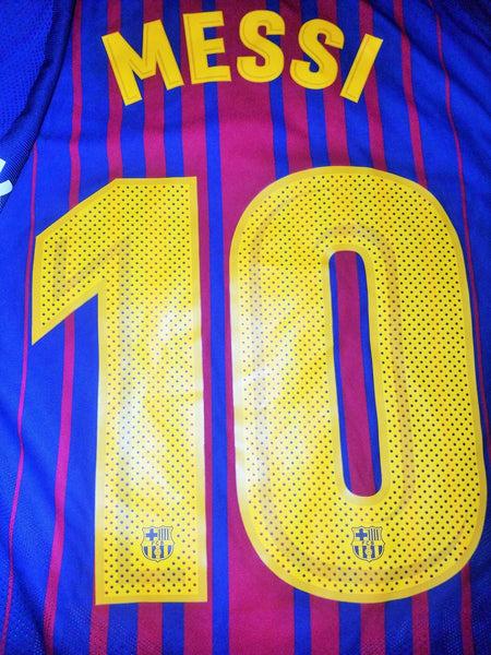 Messi Barcelona Aeroswift 2017 2018 Home PLAYER ISSUE Jersey Shirt M SKU# 847190-456 foreversoccerjerseys