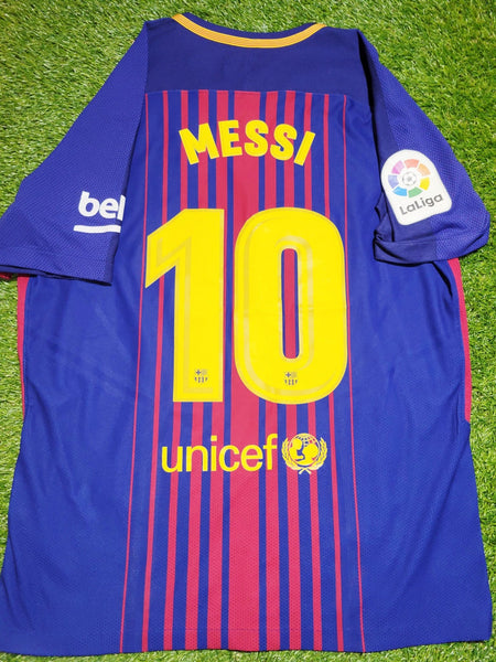 Messi Barcelona Aeroswift 2017 2018 Home PLAYER ISSUE Jersey Shirt XL SKU# 847190-457 Nike