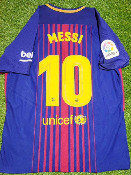 Messi Barcelona Aeroswift 2017 2018 Home PLAYER ISSUE Jersey Shirt XL SKU# 847190-457 Nike
