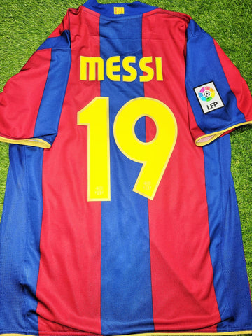 Messi Barcelona Anniversary 2007 2008 Soccer Jersey Shirt L SKU# 237741-655 Nike