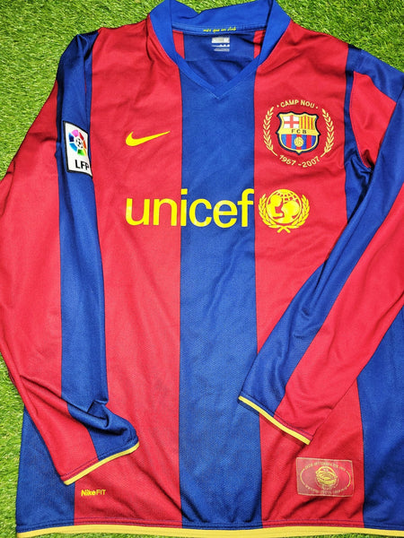 Messi Barcelona Anniversary 2007 2008 Soccer Jersey Shirt M SKU# 244793-655 Nike