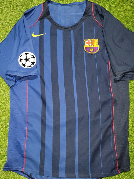 Messi Barcelona DEBUT SEASON 2004 2005 Away Soccer Jersey Shirt L SKU# 118862 Nike