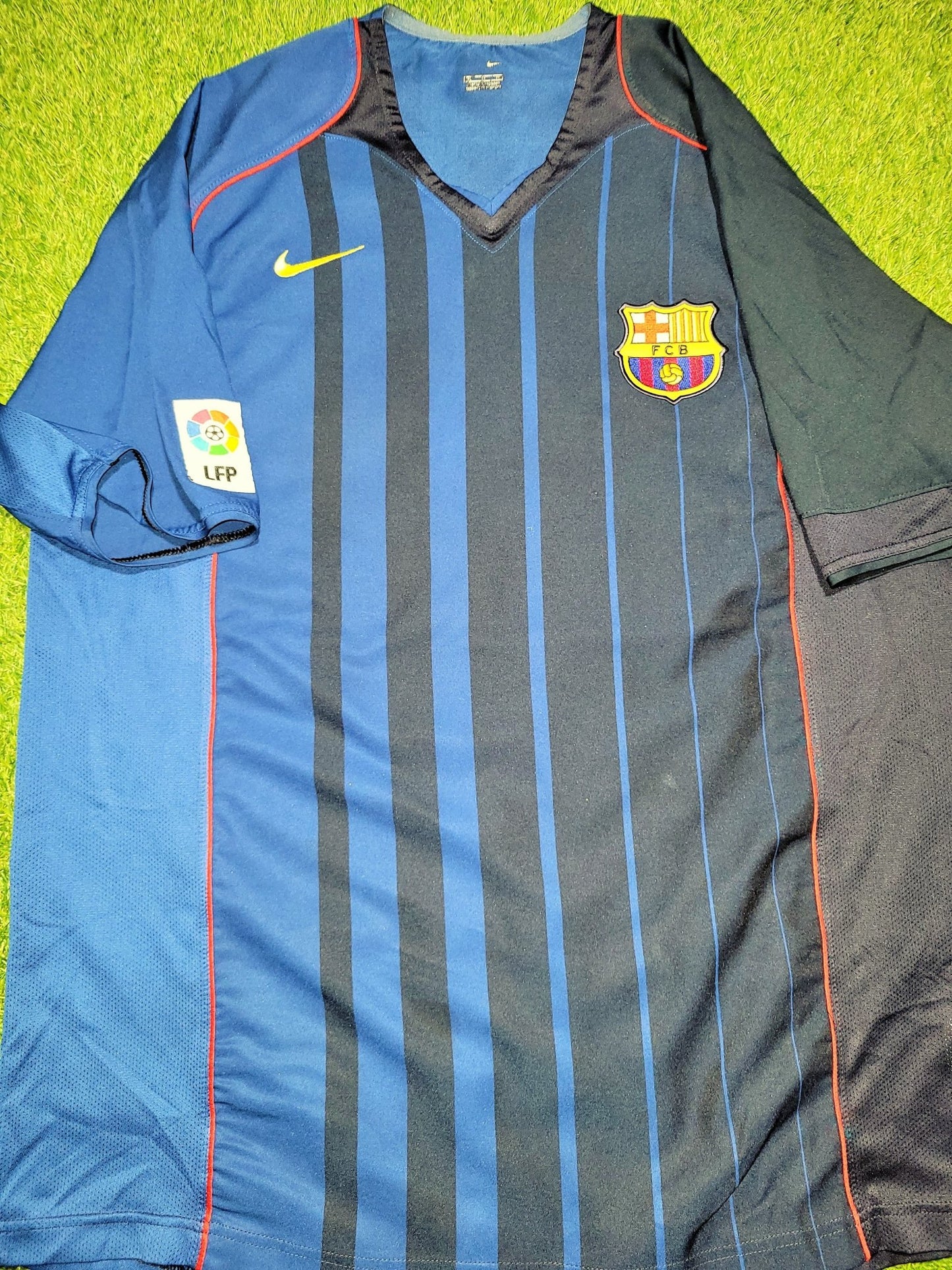 Messi Barcelona DEBUT SEASON 2004 2005 Away Soccer Jersey Shirt XL Nike