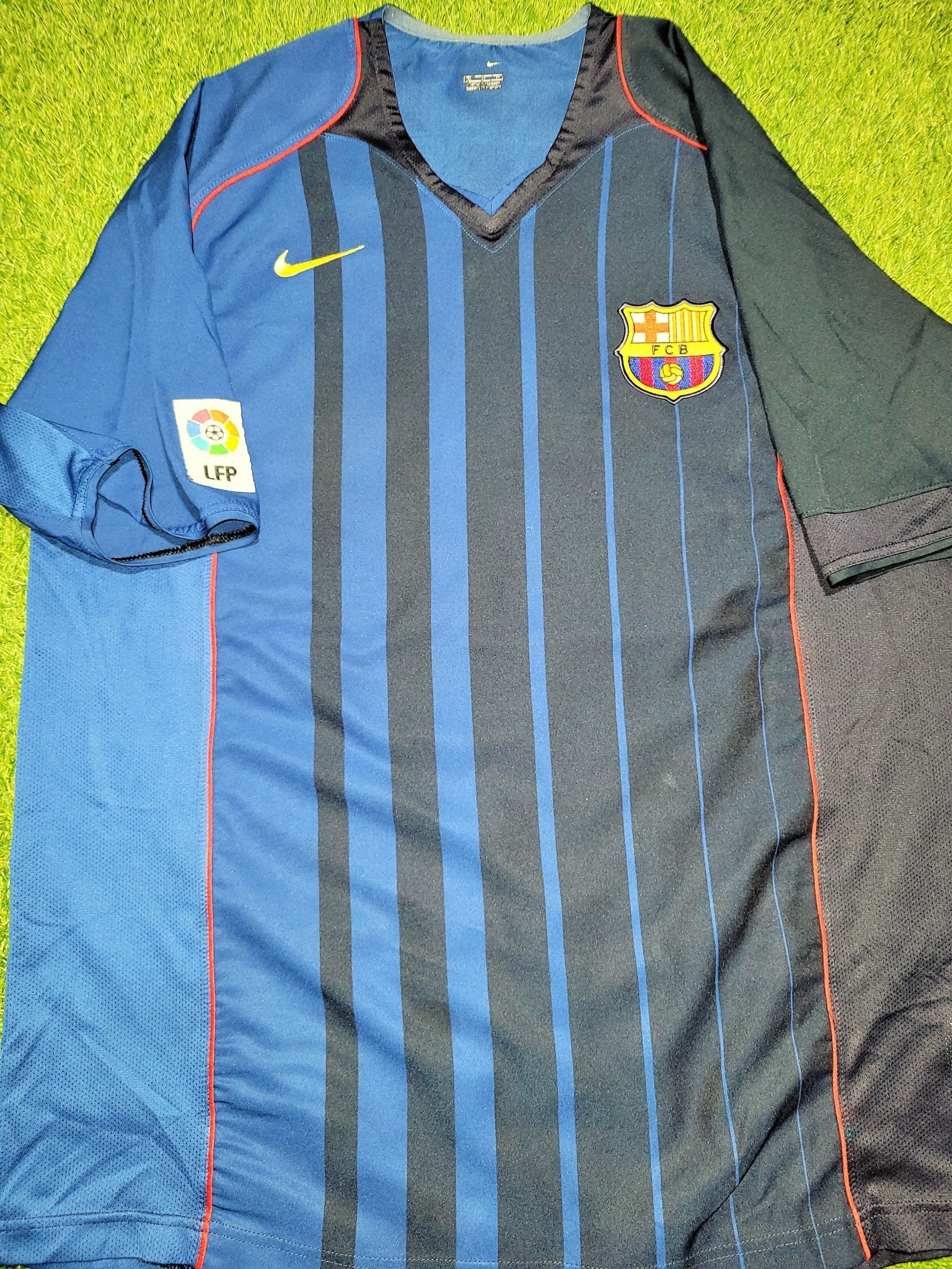 Messi Barcelona DEBUT SEASON 2004 2005 Away Soccer Jersey Shirt XL Nike