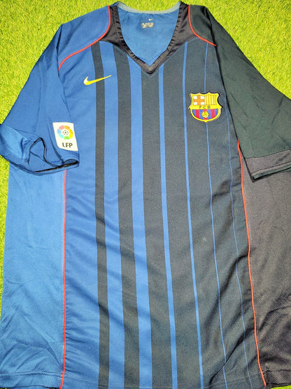 Messi Barcelona DEBUT SEASON 2004 2005 Away Soccer Jersey Shirt XL Nike