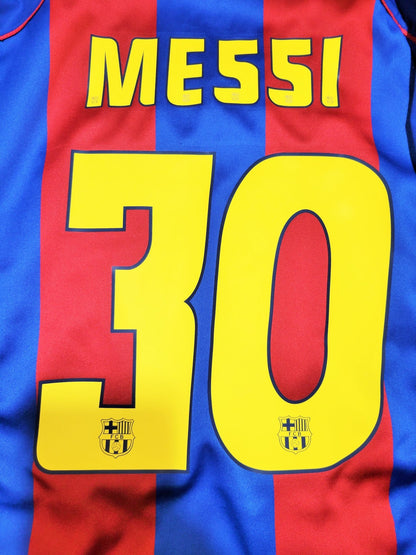 Messi Barcelona DEBUT SEASON 2004 2005 Home Soccer Jersey Shirt XL SKU# 118861 Nike