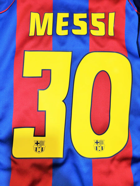 Messi Barcelona DEBUT SEASON 2004 2005 Home Soccer Jersey Shirt XL SKU# 118861 Nike