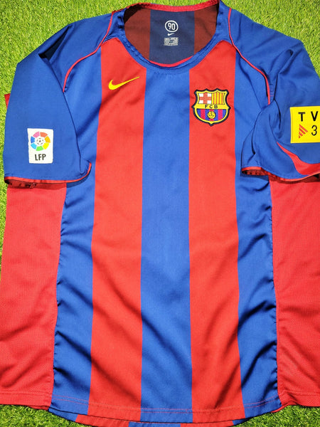 Messi Barcelona DEBUT SEASON 2004 2005 Home Soccer Jersey Shirt XL SKU# 118861 Nike