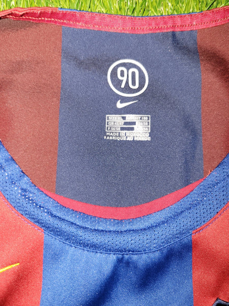 Messi Barcelona DEBUT SEASON 2004 2005 Home Soccer Jersey Shirt XL SKU# 118861 Nike