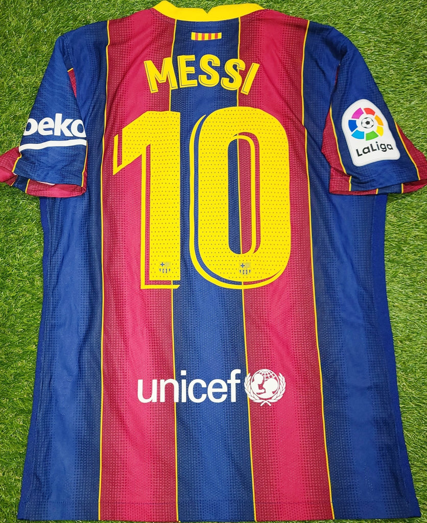 Messi Barcelona Nike 2020 2021 Home VAPORKNIT PLAYER ISSUE LAST SEASON Jersey Shirt M foreversoccerjerseys